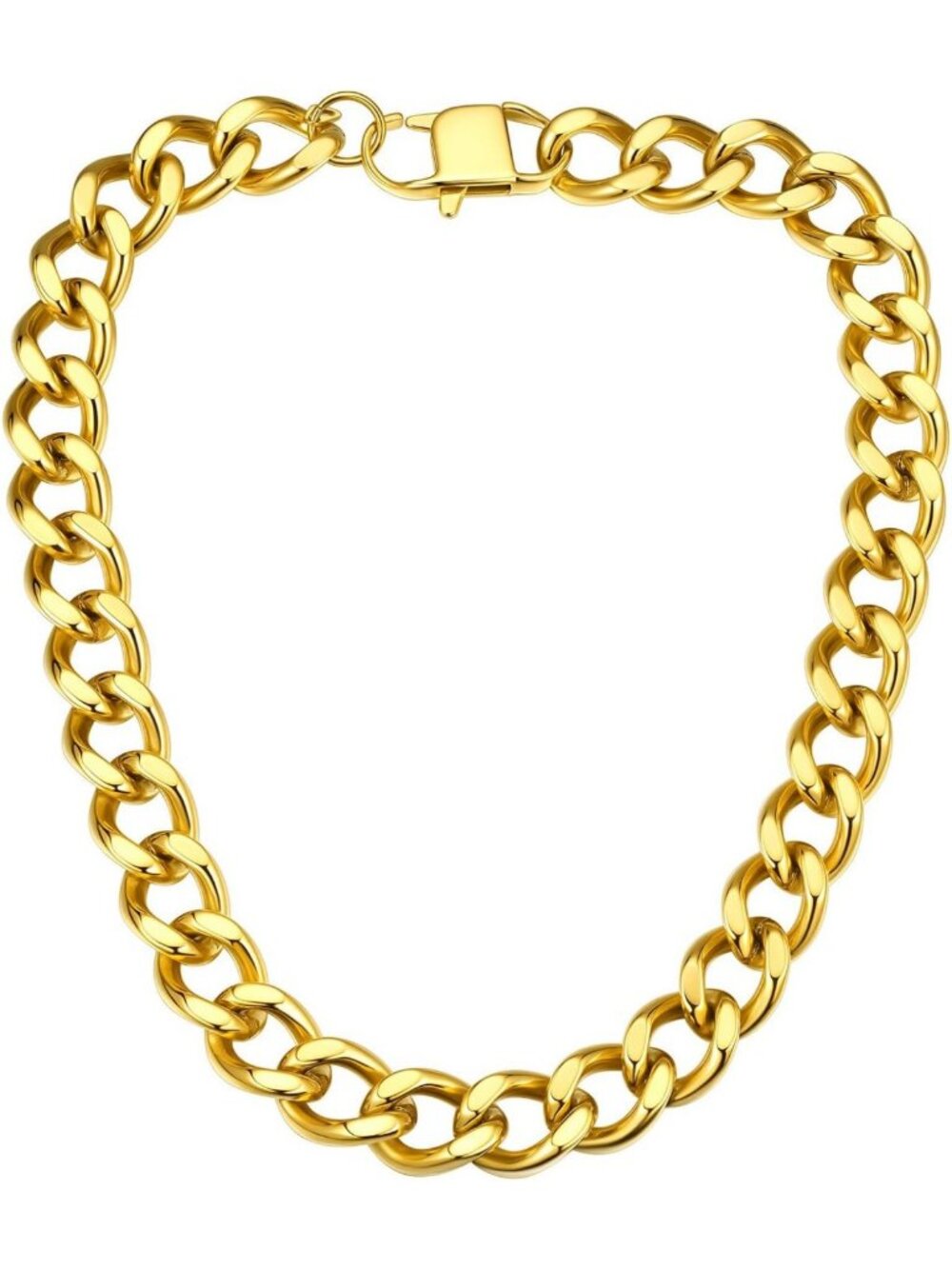 Chunky Gold Cuban Link Chain Necklace for Women - Statement Jewelry Accessory